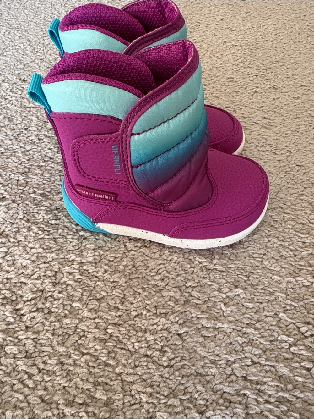 Merrell Kids Magenta & Teal Waterproof Winter Boots